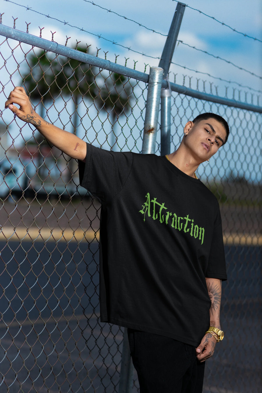 Attraction | Brutalism | Dropped Sleeve Unisex T-shirt