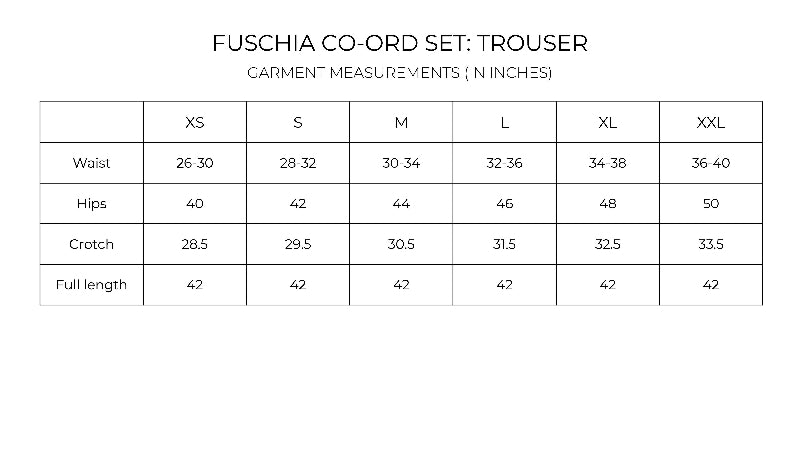 Fuschiaco-ordsettrouser